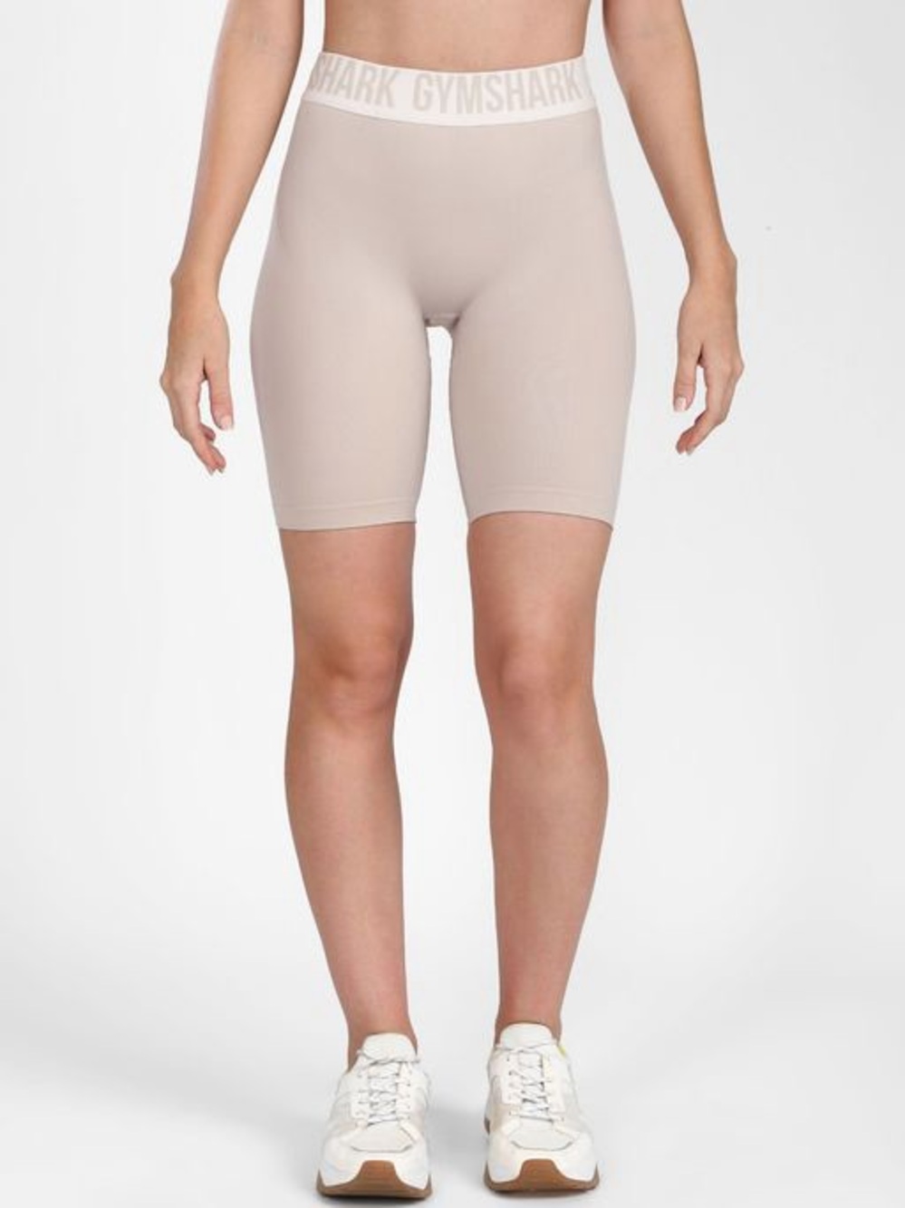 Gymshark Women’s Light Beige Seamless Bike Shorts